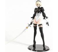 ASEDRFY Figura de anime Girl 24 cm, figura de acción de anime de extremidad inferiore NieR: Automata 2B Yorha No.2 Tipo B reemplazable Cabeza Niña PVC Colección cifras Muñecas Regalo Adulto Juguetes