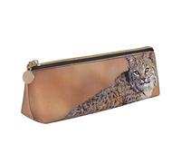 ASEELO Canada Lynx - Astuccio per matite con cerniera e astuccio per cancelleria, borsa per cancelleria portatile