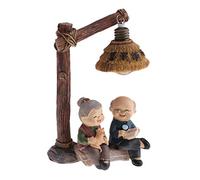 ASEELO Statuetta di coppia anziana amorevole, statuette di anniversario di matrimonio, decorazione della figura regalo (E)