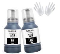 ASEKER 102 Inchiostro Compatibile per Epson EcoTank ET-2750 ET-2756 ET-2850 | 2 Nero per ET-2850 ET-2851 ET-2856 ET-3700 ET-3750 ET-3850 ET-4500 ET-4700 ET-4750 ET-4850 ET-4856 ET-15000 Stampante