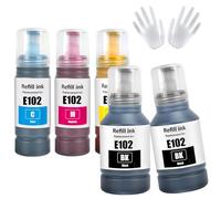 ASEKER 102 Inchiostro Multipla Compatibile per Epson ET-2750 ET-2756 ET-2850 ET-2851 ET-2856 ET-3700 ET-3750 ET-3850 ET-4500 ET-4700 ET-4750 ET-4850 ET-4856 ET-15000 Stampante (BK*2/C/M/Y)