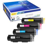 ASEKER 4 Colori Compatibile Toner Cartuccia per Xerox Phaser 6510 6510N 6510DN 6510DNM 6510DNI WorkCentre 6515 6515N 6515DN 6515DNM 6515DNI 6515DNW 6515NW Stampante Alta Capacità 5500 & 4300 Pagine
