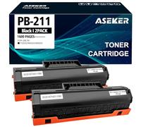 ASEKER Cartuccia toner compatibile PB-211 PB-211EV per stampante P2500W P2502W M6500NW M6550NW M6600NW M6552NW M6602NW 1600 pagine PB211 PB211EV (nero x 2)
