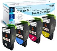 ASEKER CS410 CS310 CS510 Cartuccia toner Compatibile Per Lexmark CS310dn | CS310dtn CS410n CS410dn CS410dtn CS510de CS510dte 4000 pagine 70C2HK0, 70C2HC0 70C2HM0 (Nero/CMY)