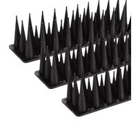 ASelected 12 picchetti per Recinzione, Anti-Arrampicata, a Prova di Uccelli, 43 x 4 x 3,5 cm, impediscono Che Uccelli o Animali Gatti Si avvicinino per Giardino e Cortile (Nero)
