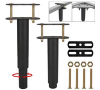 ASelected 2 Pezzi Gambe Letto Regolabili 18-33 Cm, Piedi Letti e Supporto Rete L