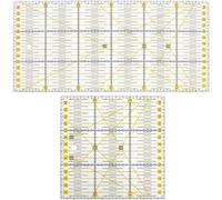 ASelected 2 Pezzi Righello Patchwork in Acrilico, Righello Quilting 15x15 cm e 15x30 cm, Squadra Patchwork Trasparente per Cucito, Taglio Stoffa, Misurazione e Lavori Creativi