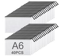 ASelected 40 pezzi buste con zip A6, trasparenti borse di file mesh in plastica, cartelline portadocumenti con cerniera per documenti, file, compiti, accessori da viaggio