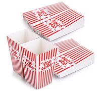 ASelected 50 scatole per popcorn, 5 x 7,1 x 11,4 cm, in stile retrò, piccole scatole per popcorn per feste, film, serate, dolci, regali per bambini, compleanni, scatole in cartone per caramelle