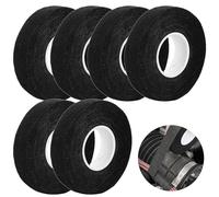 ASelected 6 nastri autoadesivi in tessuto per auto, 19 mm x 15 m, nastro isolante nero