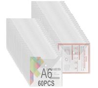 ASelected 60 Pezzi Cartellina Porta Documenti a6 Buste Trasparenti