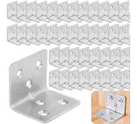 ASelected 64 Pezzi Squadrette Angolari e Staffe per Mensole 38x30mm