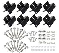 ASelected 8 pezzi Supporto pannello solare con dadi/viti, pannello solare Z supporto in lega di alluminio per camper, barca, caravan, supporto Z per montaggio sul tetto, pannello solare - nero