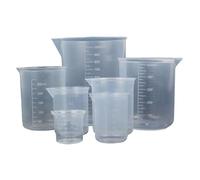 Aselected Confezione da 7 caraffe graduate in plastica resistenti al calore, brocche graduate per laboratorio, bicchieri graduati, per miscelare liquidi, cottura e cottura (combinazioni multicapacità)