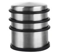 ASelected Fermaporta resistente, in acciaio inox cromato, per pavimenti, paraurti in gomma a cupola, fermaporta portatile, cromato, per battiscopa e protezione delle pareti interne