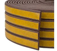 ASelected Nastro paraspifferi tipo I, 4 guarnizioni, per porte da 1 mm a 2 mm, autoadesivo, in schiuma EPDM, striscia di tenuta in gomma EPDM a prova di rumore, striscia sigillante per spifferi e