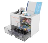 ASelected Organizer da scrivania con 3 cassetti, organizer da ufficio, organizzatore per desk organizer, organizer multifunzione per scrivania, scuola, casa, ufficio