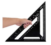 ASelected Rafter Square Metrico in lega di alluminio 30,5 cm, quadrato di velocità, quadrato del tetto, triangolo da falegname, strumento triangolare per la lavorazione del legno, marcatura di