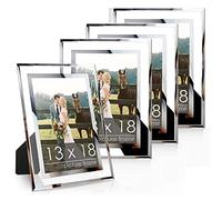 ASelected Set di 4 cornici portafoto in vetro per foto, 13 x 18 cm, per foto e matrimoni, famiglia