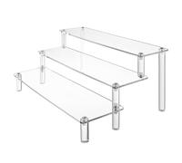 ASelected Supporto per display in acrilico a 3 animali, 30 cm, organizzatore per profumo, trasparente, in acrilico, per scale, per profumi, cupcakes dessert
