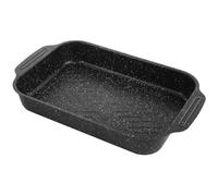 ASelected Teglia da forno rettangolare con manici, in acciaio al carbonio, 40 x 24 x 5,6 cm, rettangolare, per lasagne brownie