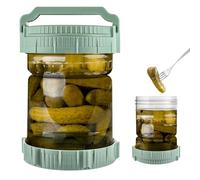 ASelected Vaso per cetrioli da capovolgere, 1450 ml, contenitore per cetrioli, cetrioli a clessidra, in vetro, con colino, per oliva, kimchi jalapenos