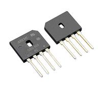ASEMI 10x GBU406/GBU4J Through Hole 4A 600V Flat Bridge Rectifier High Frequency for Television…