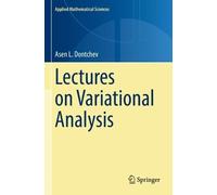 Asen L. Dontchev Lectures on Variational Analysis (Tascabile)