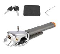 ASENDIWAY Bloccasterzo universale antifurto, resistente, serratura di sicurezza per auto, camion, SUV, furgone, con 2 chiavi, grigio