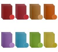 ASENME Cartoncino colorato goffrato, 48 unità, colori assortiti Cartoncino colorato (Vite varie, A5/48 unità)