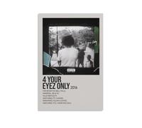 ASENWQWNEQWLL J. Cole Album 4 Your Eyez Only Poster decorativo da parete su tela, stile vintage, decorazione estetica per soggiorno, camera da letto, 50 x 75 cm, senza cornice