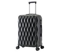 ASerZenith Bagagli per uomini e donne, valigie con ruote girevoli, tiranti regolabili, deposito classificato di grande capacità, per viaggi (Nero 24 pollici)