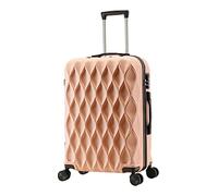 ASerZenith Bagagli per uomini e donne, valigie con ruote girevoli, tiranti regolabili, deposito classificato di grande capacità, per viaggi (rosa 26 pollici)