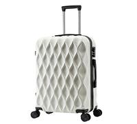 ASerZenith Bagagli per uomini e donne, valigie con ruote girevoli, tiranti regolabili, deposito classificato di grande capacità, per viaggi (Bianco 24 pollici)