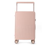 ASerZenith Bagagli regolabili multiposizione, ruote girevoli dal suono leggero di grande capacità, comoda maniglia per i bagagli da viaggio (rosa 24 pollici)