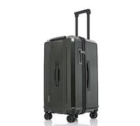 ASerZenith Bagaglio da viaggio di grande capacità, bagaglio a valigia con ruote girevoli, spazio di archiviazione suddiviso, asta di regolazione multilivello, blocco doganale (nero 32 pollici)