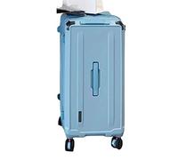 ASerZenith Bagaglio da viaggio di grande capacità, valigia con ruote girevoli, spazio di archiviazione suddiviso, asta di regolazione multilivello, blocco doganale (blu 20 pollici)