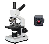 ASerZenith Kit Microscopio 40X-1600X Microscopio Composto Fotocamera Digitale USB da 5.0 MP Oculare per Microscopio Adattatori per Obiettivo Microscopio,Microscope Camera-1600X