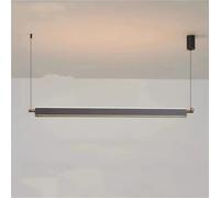 ASerZenith Lampada A Sospensione in Alluminio dal Design Moderno E Minimalista, con Luce LED Che Emette Verso l'Alto E Verso Il Basso, Ideale per Isola Tavolo, Ufficio O Studio.,Cold White-Grey 120cm