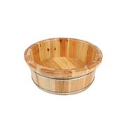 ASerZenith Pediluvi Barile di Legno per Massaggi Pediluvi in Legno Secchio per Pediluvio Bacinella per La Cura dei Piedi Fatta A Mano per Ammollo Pedicure Massaggio Spa(Legno-43 * 36,5 * 16,5Cm)
