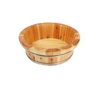 ASerZenith Pediluvi Barile di Legno per Massaggi Pediluvi in Legno Secchio per Pediluvio Bacinella per La Cura dei Piedi Fatta A Mano per Ammollo Pedicure Massaggio Spa(Legno-39 * 31,5 * 14,5Cm)
