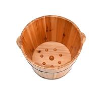 ASerZenith Pediluvi Barile di Legno per Massaggio Ai Piedi Secchio da Bagno in Legno Vasche per Pediluvi Fatte A Mano Barile per Massaggio Rilassante Ai Piedi Spa