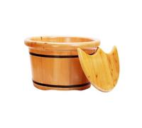 ASerZenith Pediluvi, Vasca per Pediluvi in Legno, Vasca per Pediluvi, Secchio per Ammollo, Pedicure con Coperchio, Vasca per Pediluvi, Spa per Massaggi