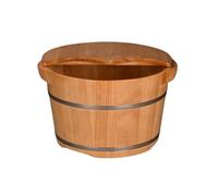 ASerZenith Pediluvi, Vasca per Pediluvio in Legno, Secchio per Pediluvio, Secchio in Legno per Pedicure, Vasca per Pediluvio, Vasca per Massaggio(in Legno - con Coperchio)