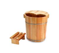 ASerZenith Pediluvi, Vasca per Pediluvio in Legno, Vasca per Pediluvio per Ammollo dei Piedi, Vasca per Pediluvio per Pedicure, Secchio per Pediluvio, Vasca per Massaggio(Legno-B)