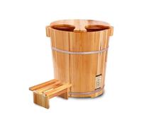 ASerZenith Pediluvio, Vasca Idromassaggio per Pediluvi, Pediluvio in Legno, Vasca Idromassaggio, Secchio per Pediluvio con Coperchio per Ammollo dei Piedi, Pedicure, Pediluvio per L