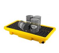 ASerZenith Piattaforma Anti-Sversamento, Piattaforma di Contenimento Anti-Sversamento con Scarico di Scarico, Pallet Modulari Antiscivolo, Secchi di Vernice Impilabili di(66X35,5X12)