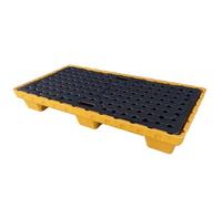 ASerZenith Piattaforma di Contenimento delle Fuoriuscite, Piattaforma Antiscivolo per Fuoriuscite, Magazzini Modulari, Garage di Fabbrica, Usi Industriali, Pallet in Polie(49,21X25,59X6,69)