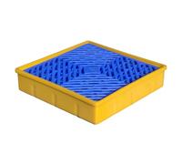 ASerZenith Piattaforma di Contenimento delle Fuoriuscite, Piattaforma di Stoccaggio Antiscivolo per Fuoriuscite, Magazzini, Garage di Fabbriche, Usi Industriali, Vassoio A(12,6X12,60X2,36)