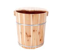 ASerZenith Secchio di Legno per Sauna, Spa, Sauna, Bagno, Pediluvio per Massaggio Fatto A Mano, Vasca per Il Bagno dei Piedi con Secchio per Spa per Pediluvio